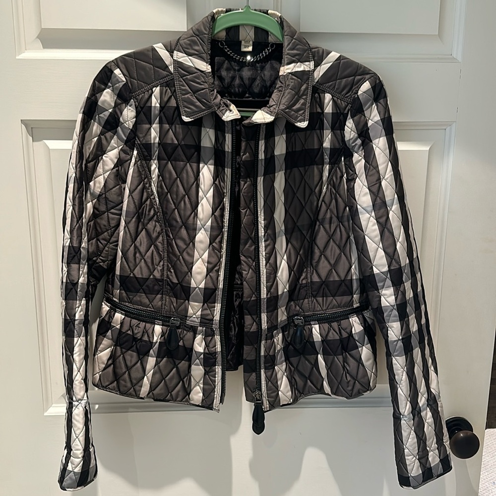 Burberry grey quilted jacket